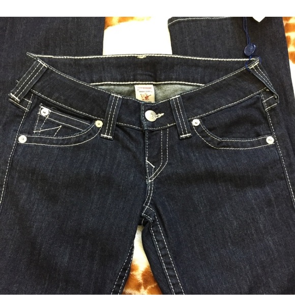 NWT True Religious Straight Low Rise Jeans - Picture 8 of 12